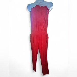 1.STATE strapless red jumpsuit